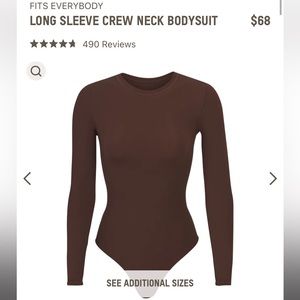 SKIMS long sleeve fits everybody bodysuit